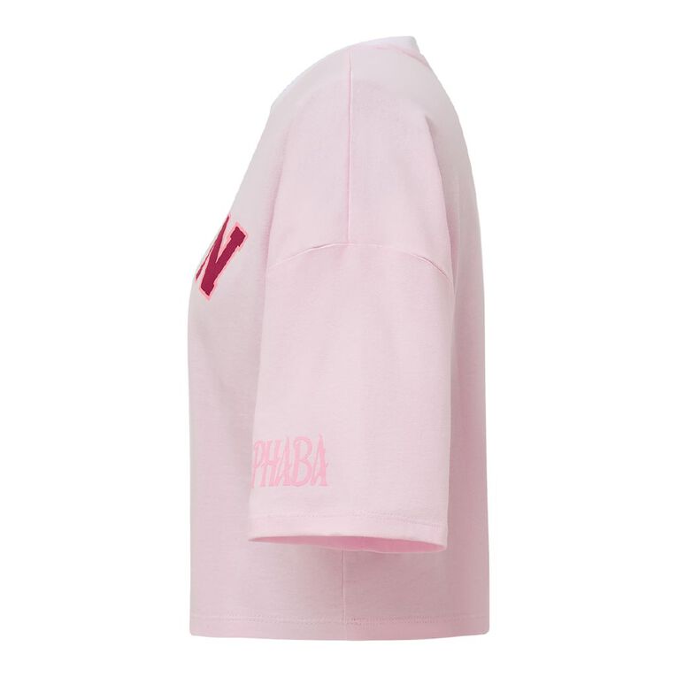 Wicked Women's Made in OZ Cropped Tee, Pink Light, hi-res