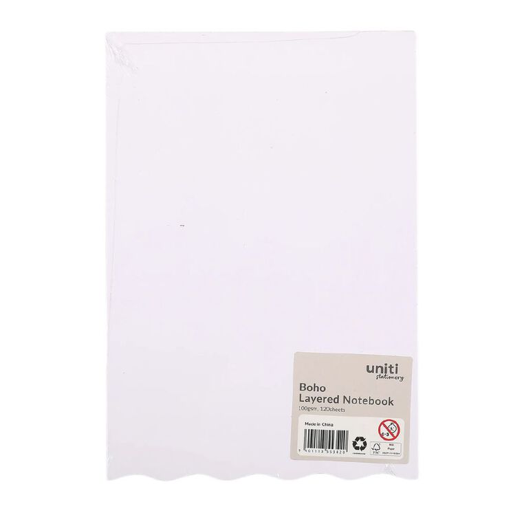 Uniti Stationery Boho Waves Layered Notebook, , hi-res