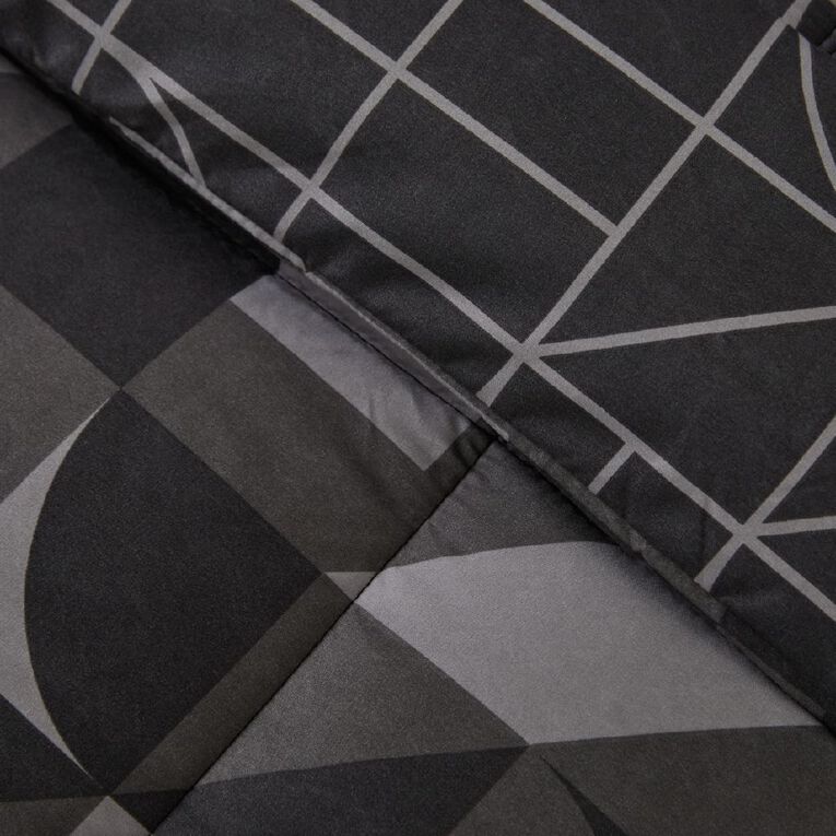 Living & Co 3 Piece Comforter Nova Grey King, , hi-res