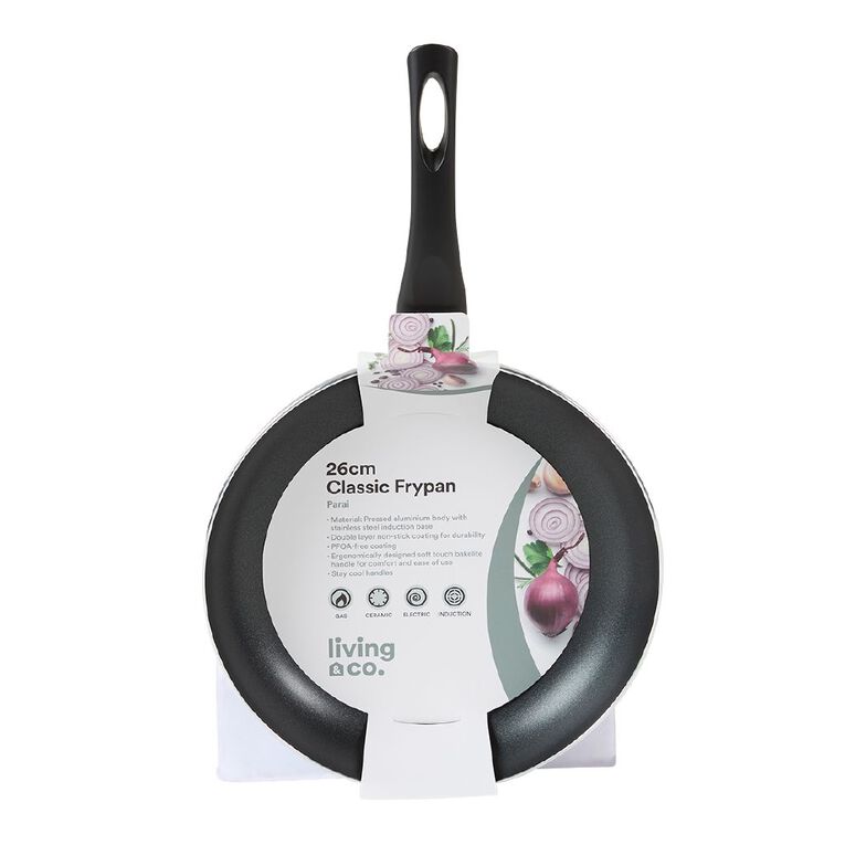 Living & Co Classic Frypan Black 26cm, , hi-res