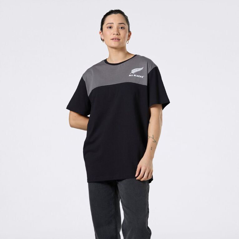 All Blacks Men's Short Sleeve Tee, Black/Grey, hi-res
