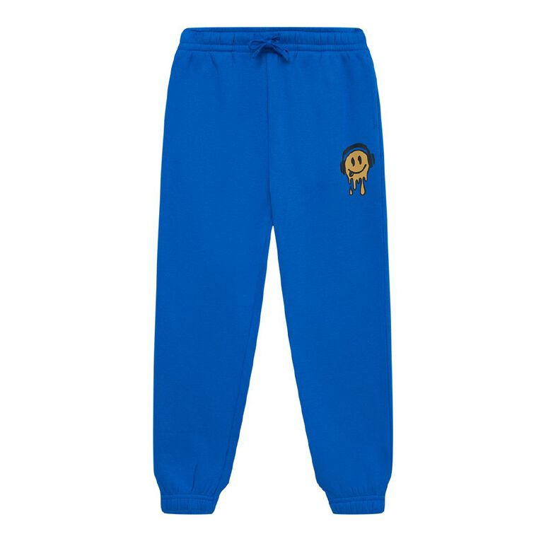 Young Original Print Trackpants, Blue Mid FUTURE, hi-res