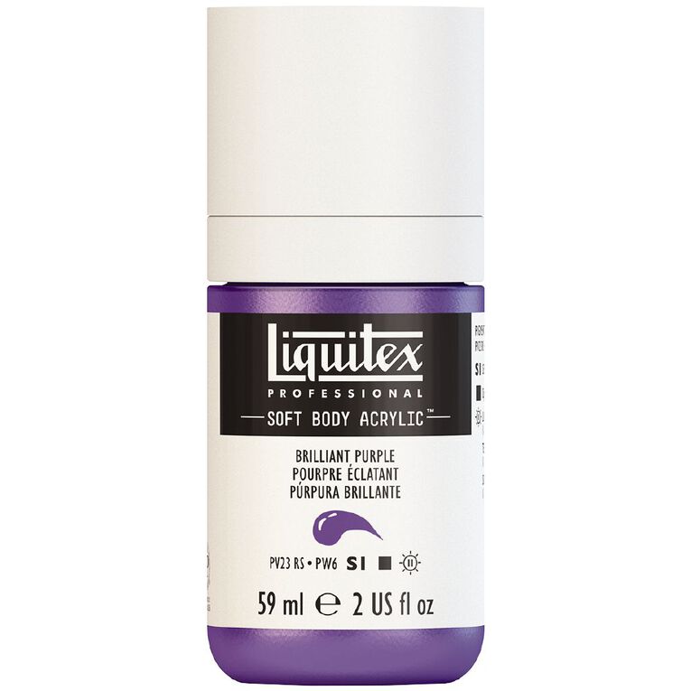 Liquitex Soft Body Acrylic 59ml Brilliant Purple S1, , hi-res