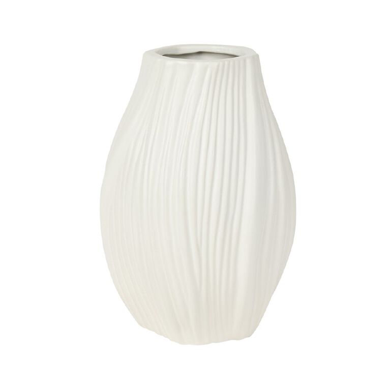 Living & Co Swirl Ceramic Vase 18cm, , hi-res
