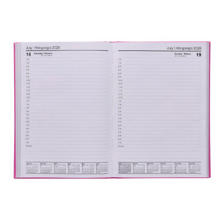 WS Colour Pop 2026 Diary A5 Day To Page Pink, , hi-res
