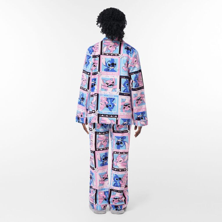Stitch Women's Flannel Pyjama Set, Blue Light, hi-res