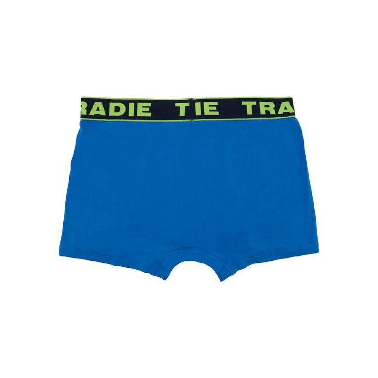 Tradie Men's Bamboo Trunks 3 Pack, Blue Mid, hi-res