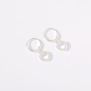Sterling Silver Heart Droplet Endless Sleeper Earrings