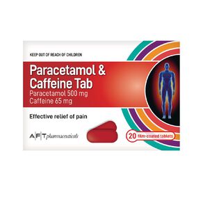 AFT Paracetamol 500mg And Caffeine 65mg Tablets 20s