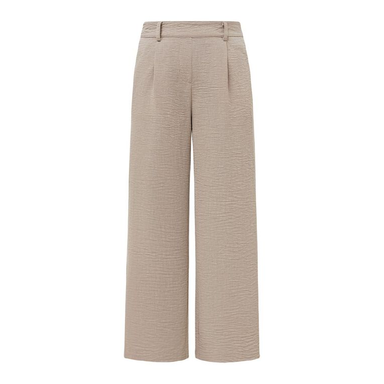 H&H Women's Wide Leg Pleated Pants, Brown Light, hi-res