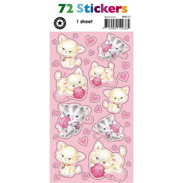 World Greeting Stickers 72 Piece Assorted, , hi-res