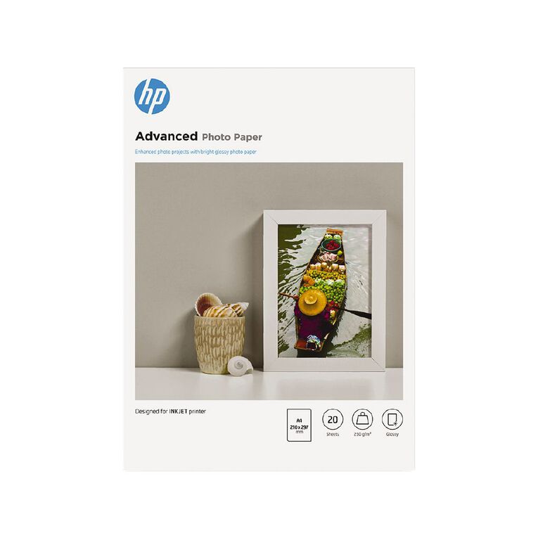 HP Advanced Glossy FCS Photo Paper A4 20 Sheet, , hi-res