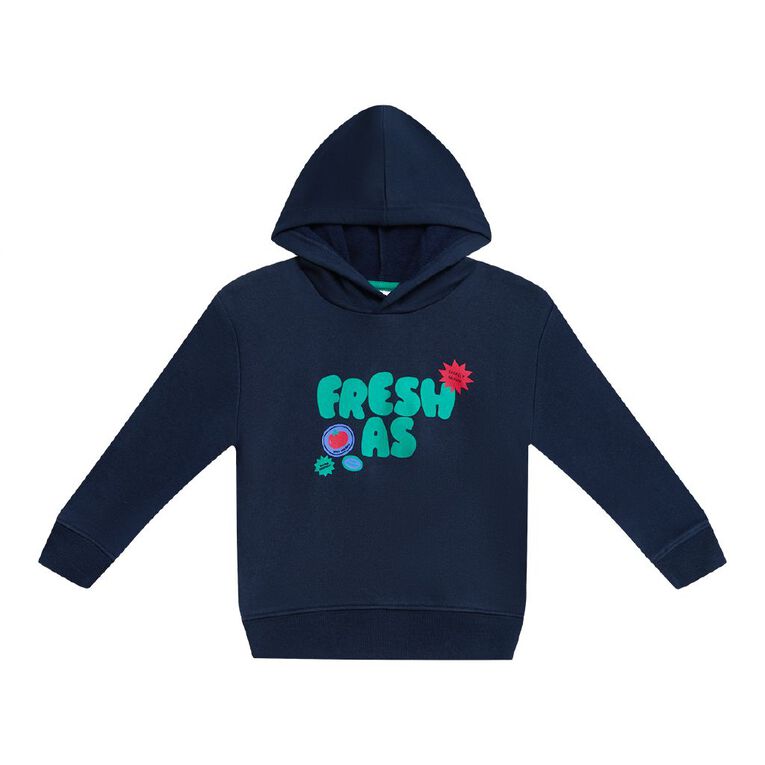 Young Original Toddler Boys' Printed Hoodie, Blue Dark, hi-res