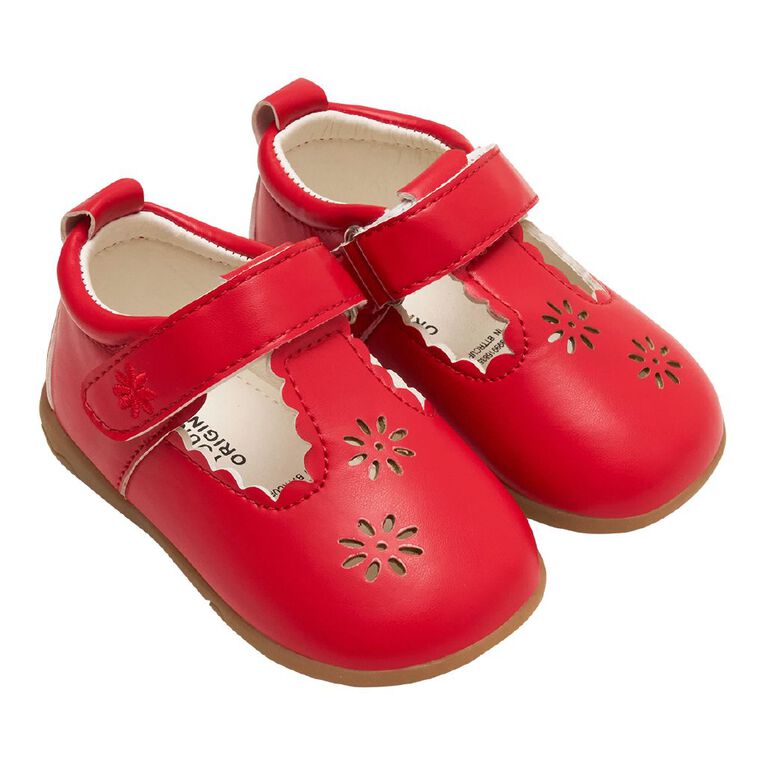 Young Original Infants' First Walker Buttercup Shoes, Red, hi-res