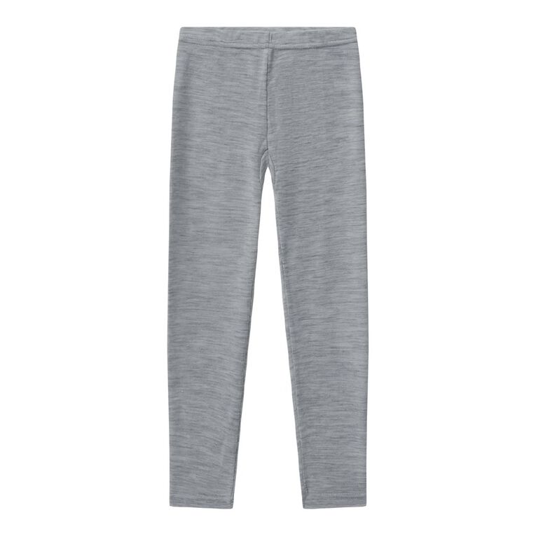 H&H Kids' Merino Thermal Leggings, Grey Marle, hi-res