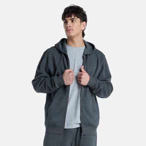 H&H Men's Zip-Thru Hooded Sweatshirt