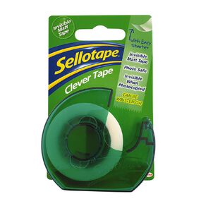 Sellotape Clever Tape 18mm x 25m On Dispenser