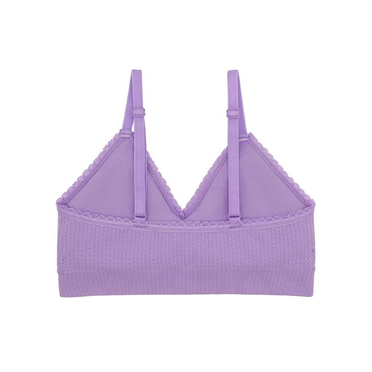 Clio Teen Seamfree Padded Bralette, Purple, hi-res