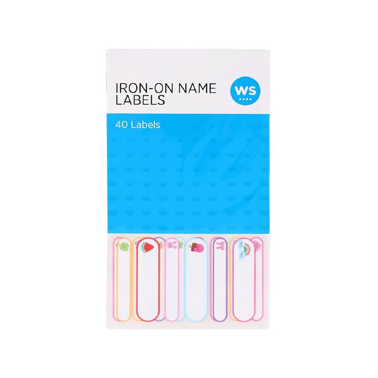 WS Iron-on Labels 40 Pack, , hi-res