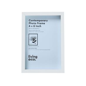 Living & Co Contemporary Photo Frame White 4in x 6in