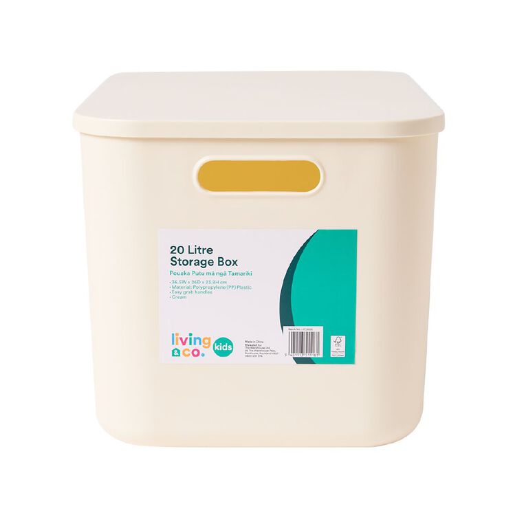 Living & Co Kids Storage Box Cream, , hi-res