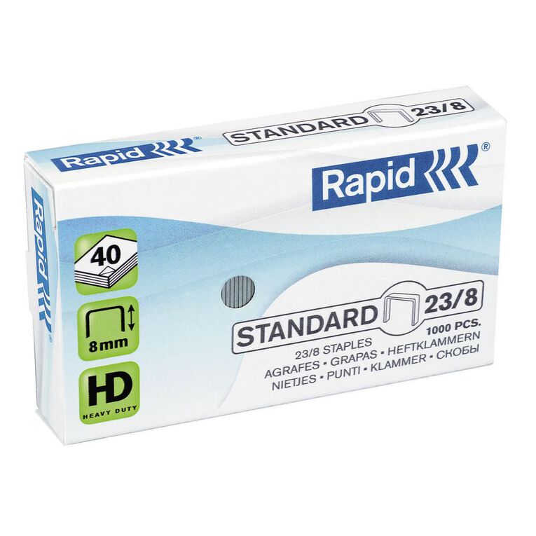 Rapid Staples 23/8 5/16 1000 Pack Silver, , hi-res