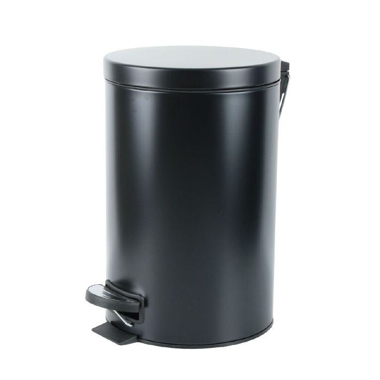 Living & Co Pedal Bin Black 12L, , hi-res