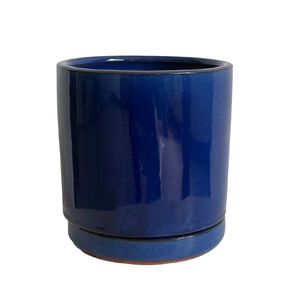 Northcote Pottery Charlotte Cylinder and Saucer 16cm Blue