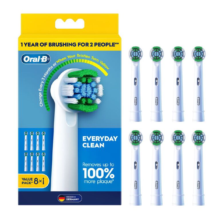 Oral-B Everyday Clean Replacement Brush Heads 8 Pack, , hi-res