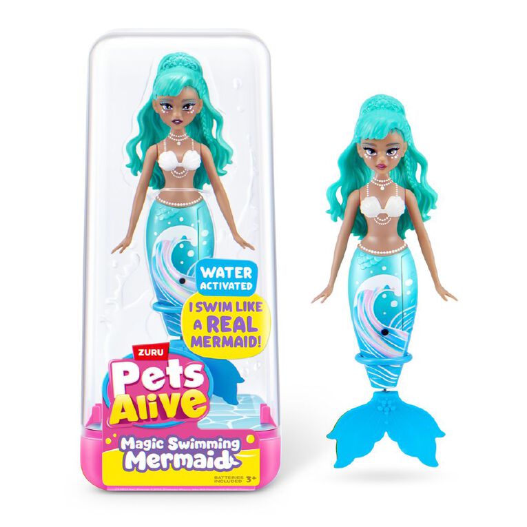 Zuru Pets Alive Water Activated Swimming Mermaid Series 1, , hi-res