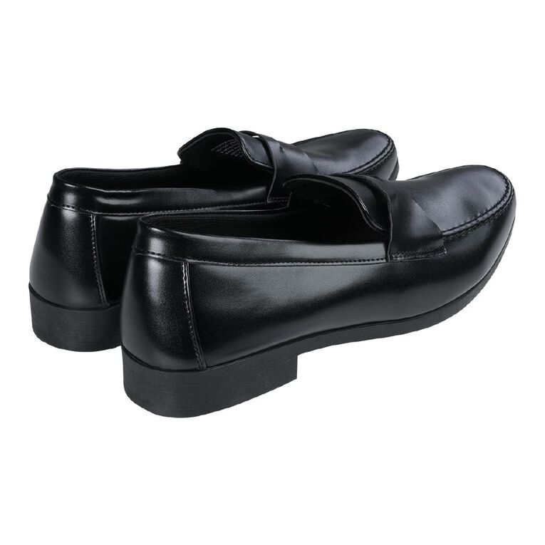H&H Men's Classic Penny Loafers, Black, hi-res