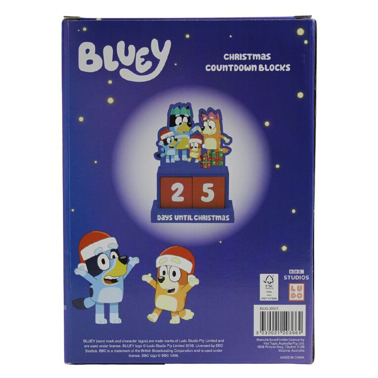 Bluey Christmas Countdown Blocks, , hi-res