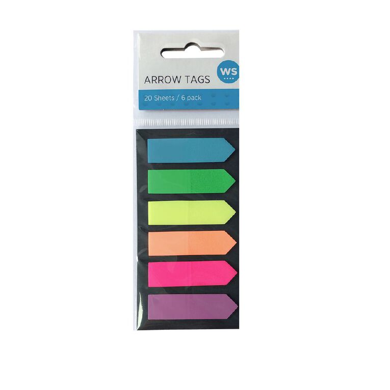 WS Arrow Tags 20 Sheets Assorted 6 Pack, , hi-res