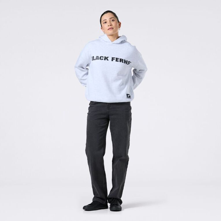 Black Ferns Adults' Oversized Hoodie, Silver, hi-res