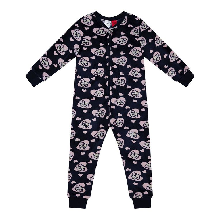 H&H Girls' Soft Mink Onesie, Blue Dark, hi-res