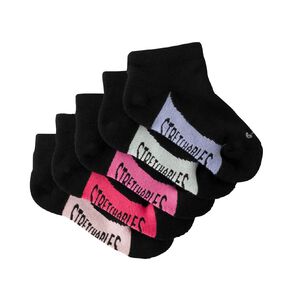 Rio Girls' Stretchable Low Cut Socks 5 Pack
