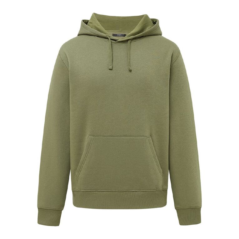 H&H Men's Plain Hoodie Sweatshirt, Green Mid, hi-res