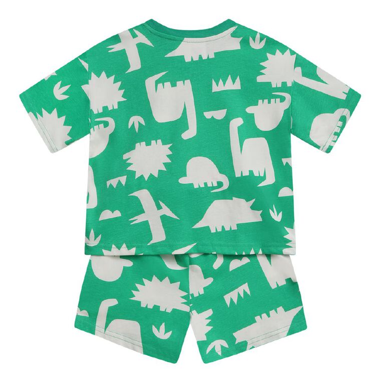 H&H Boys' Tee and Short Pyjama Set 2 Pack, Blue Dark, hi-res