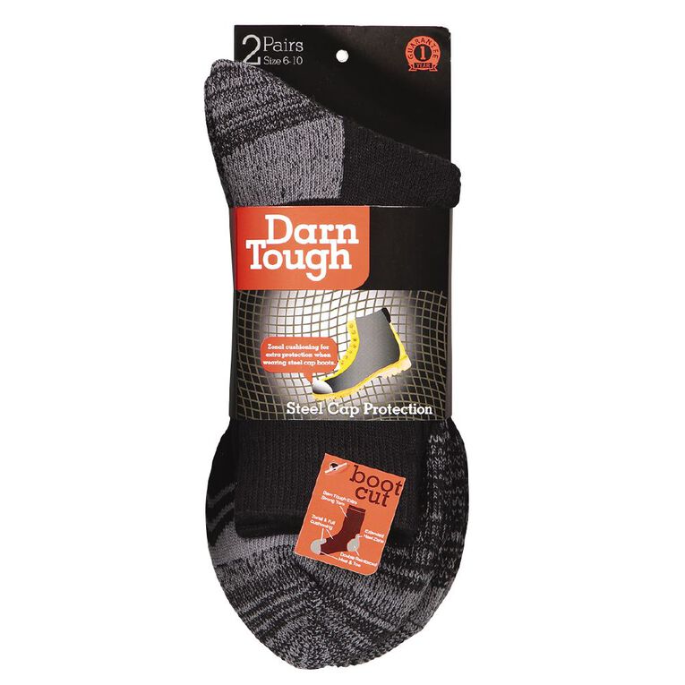 Darn Tough Men's Steelcap Boot Socks 2 Pack, Black, hi-res