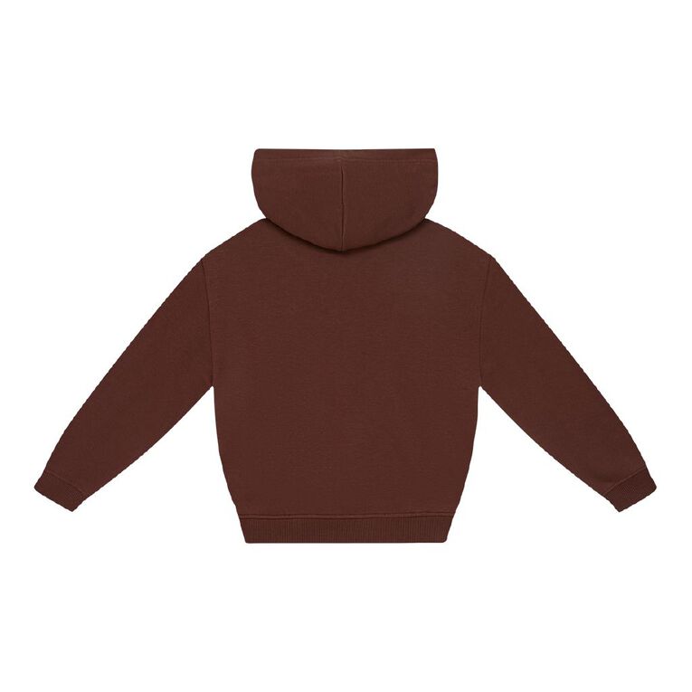 Young Original Plain Hoodie, Brown Dark, hi-res