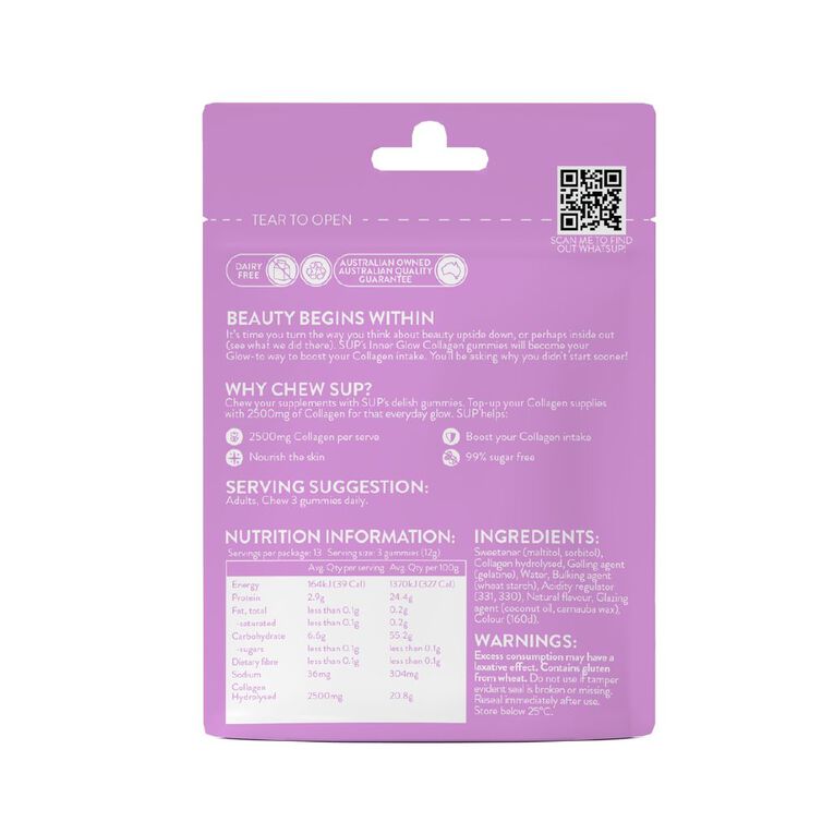 SUP Inner Glow Collagen Gummies 40s, , hi-res