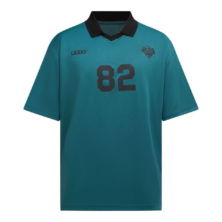 Garage Men's Football Polo, Green Dark, hi-res