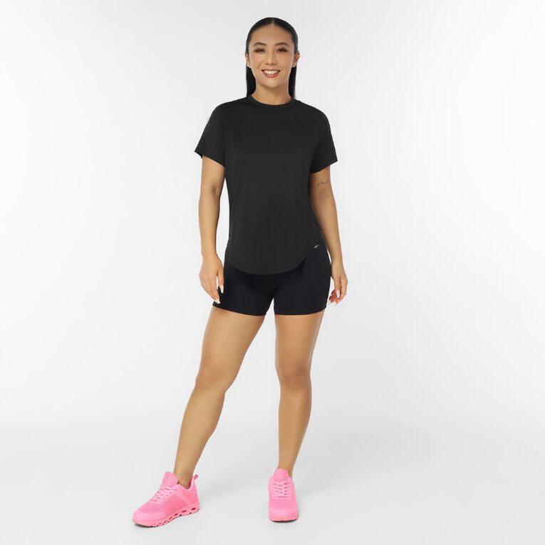 Active Intent Women's Panel Tee, Black, hi-res