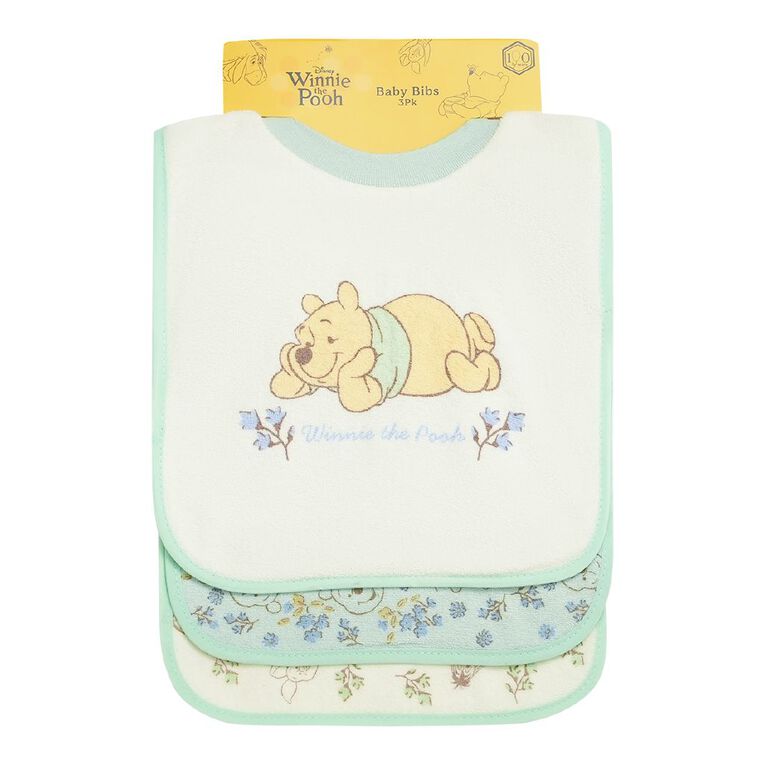 Winnie the Pooh Baby Bibs 3 Pack, Cream, hi-res
