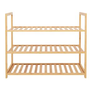 Living & Co Bamboo Stacking Shoe Rack 3 Tier