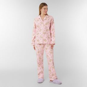 Winnie the Pooh Women's Flannelette Button Up Pyjama Set