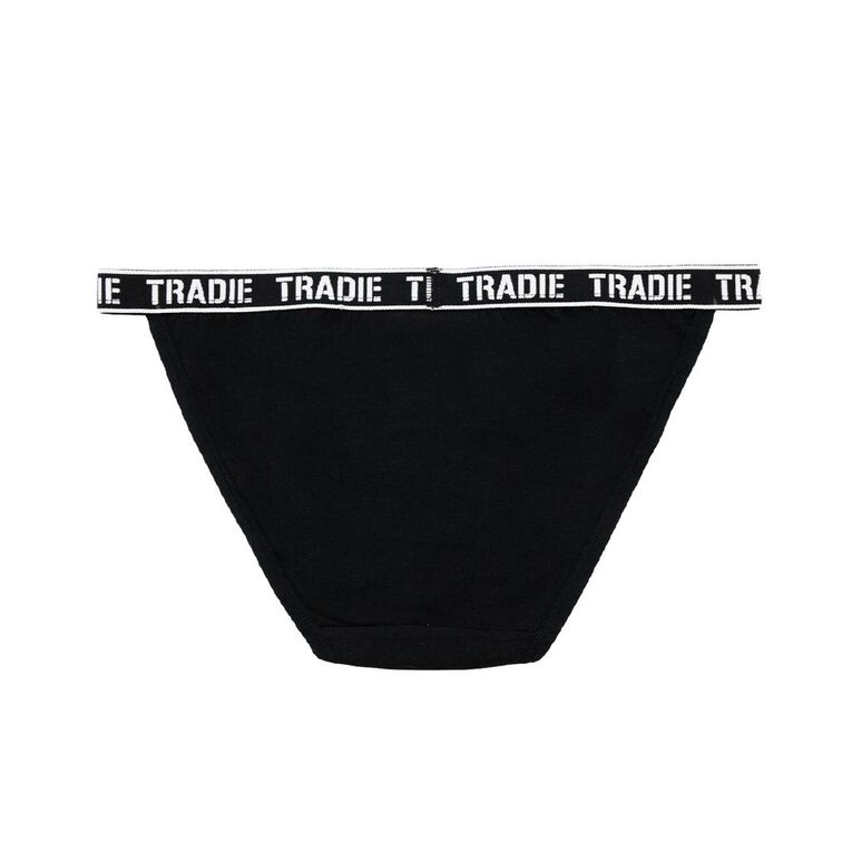 Tradie Women's Cheekster Briefs 3 Pack, Black S26 RHYTHM, hi-res