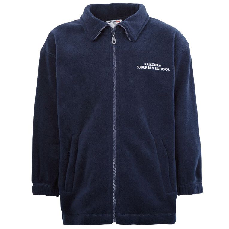 Schooltex Kaikoura Suburb Polar Fleece Jacket with Embroidery, Navy, hi-res