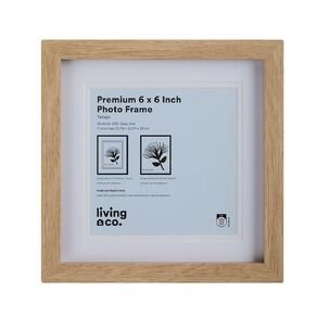 Living & Co Premium Photo Frame Natural 6in x 6in