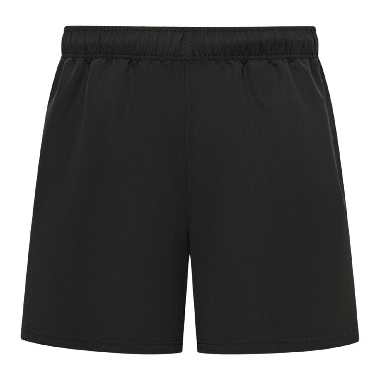 H&H Men's Microfibre 7 Inch Boardshorts, Black, hi-res